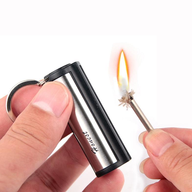  Permanent Match, Pack Of 5, The Forever Lighter, Emergency  Fire Starter Striker Set, Metal Keychain Unlimited Waterproof Stick