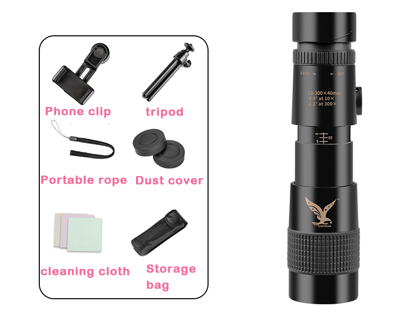 NightPal™  Phantom II - Slim Titanium Telephoto  4k Monocular Nanotechnology