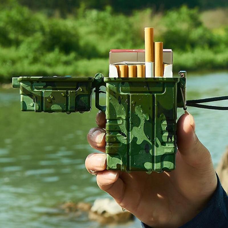 Waterproof Cigarette Case & Lighter w/ USB Charging